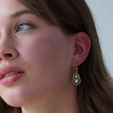 Soft Rose-Blue Beaded Earring