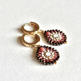 Rosy Beaded Earring